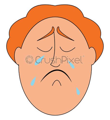 Schattig meisje huilen cartoon - stock vector 1164358 | Crushpixel