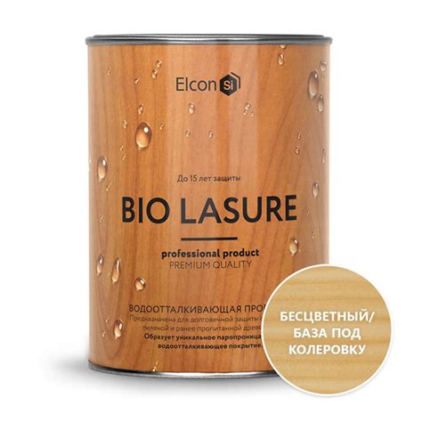 Пропитка для дерева водоотталкивающая Elcon Bio Lasure, 0,9 л ...