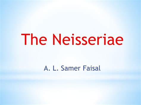 The neisseriae