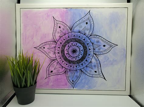 Mandala on canvas Mandala art Home deco Canva art | Etsy