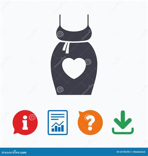 Pregnant Woman Dress Sign Icon. Maternity Symbol Stock Vector ...