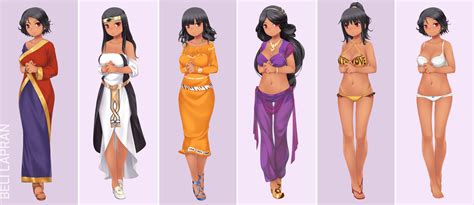 ninamo hunie pop beli lapran asian clothes bikini bra character design