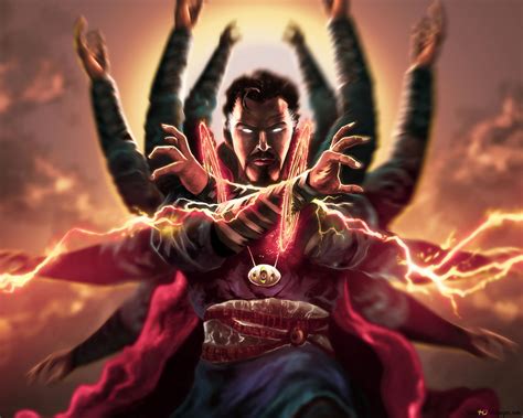 Doctor Strange Power Multi Arms Marvel Superhero 8K wallpaper download