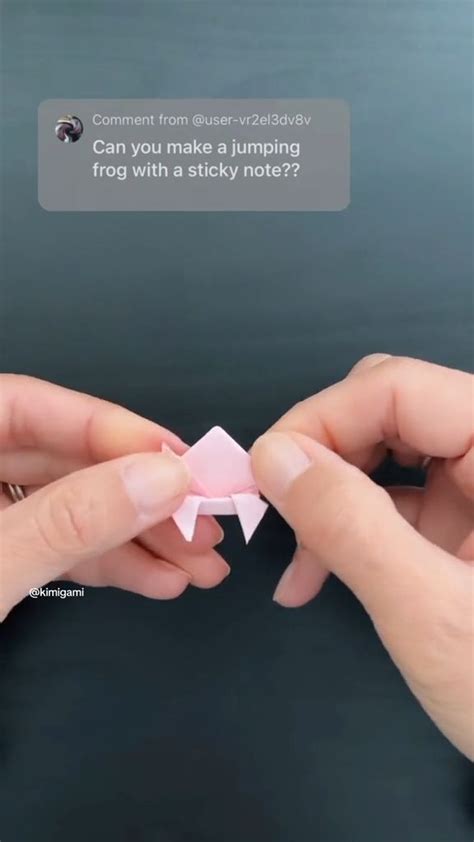 Origami jumping frog! | Sticky note crafts, Sticky note origami ...