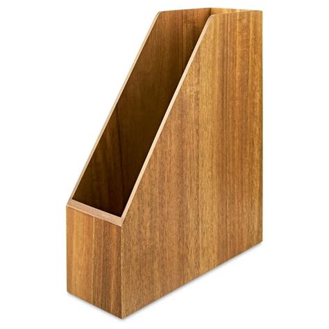 pengear wooden magazine holder desktop storage organizer  files