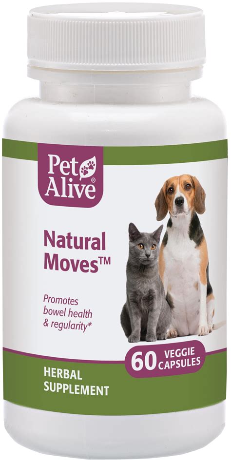 PetAlive Natural Moves - All Natural Herbal Supplement Promotes Bowel