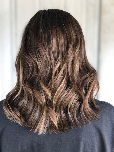 Blonde balayage / baby lights on brown hair | Light brown hair balayage ...