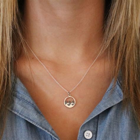 Waves Necklace Sterling Silver Ocean Waves Necklace Wave | Etsy