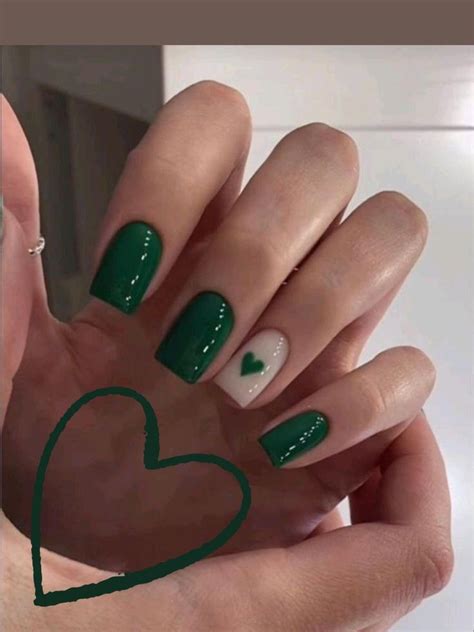 прикольный дизайн ногтей. | Donkergroene nagels, Nagels, Schattige nagels