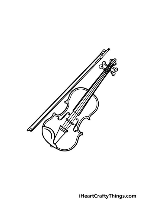 violin drawing