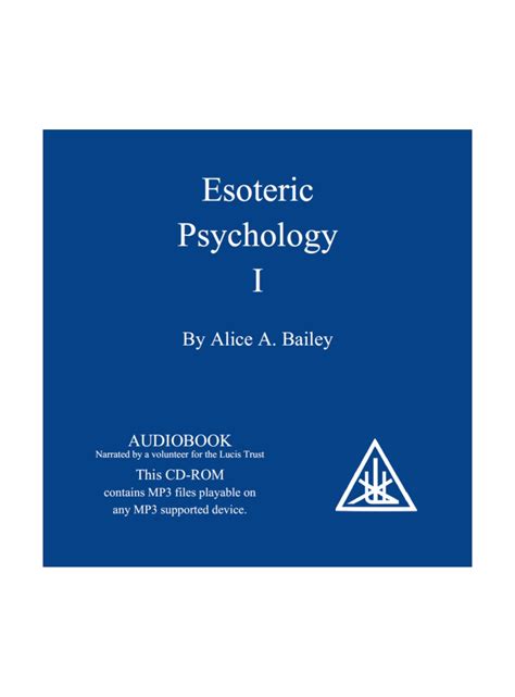 Esoteric Psychology Vol I Audiobook (MP3 CD) - Lucis Trust Store