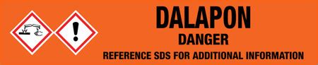 Dalapon [CAS# 75-99-0] - GHS Pipe Marking Label