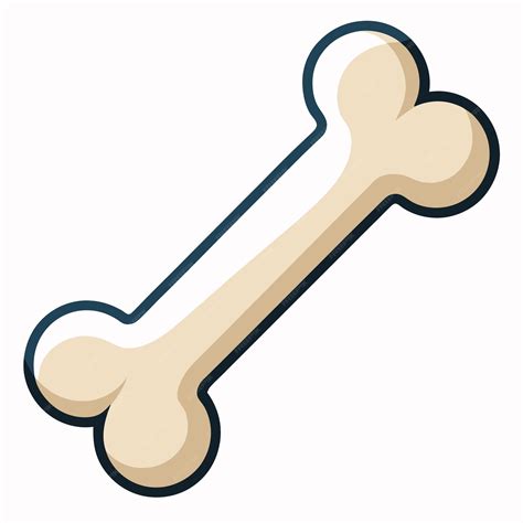 Dog Bone Cartoon Vector Icon Illustration Animal Food icon flat cartoon