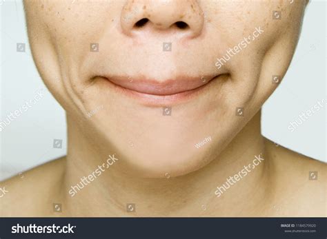dimple  asian woman cheek freckles stock photo  shutterstock