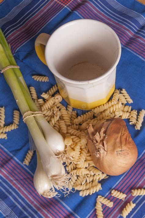 Kitchen ingreedients stock photo. Image of pasta, blue - 61126466
