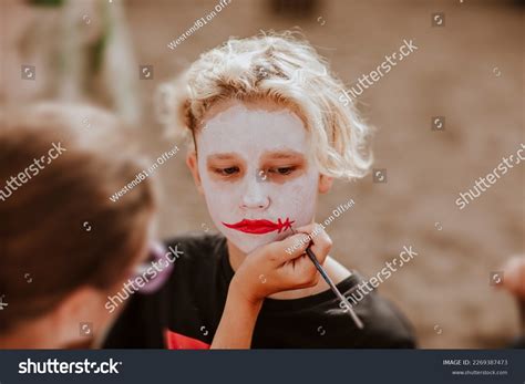 Boy Having Face Painting Artist Stock Photo 2269387473 | Shutterstock