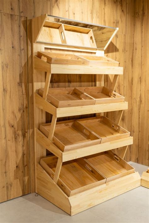 Natural Wood Fruit and Veggie Stand