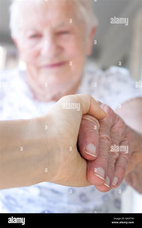 woman hand assistance stock photo alamy