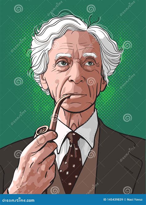 Bertrand Russell Portrait In Line Art Illustration | CartoonDealer.com ...
