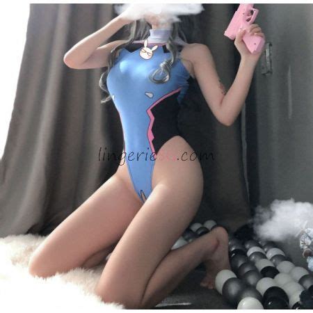 Skinny High Cut Anime Cosplay Blue Suit - Singapore Lingerie Store