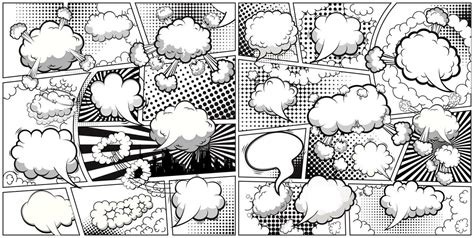 comic black  white vector art icons  graphics
