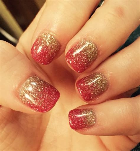 The Best Ideas for Red Nails with Gold Glitter - Home, Family, Style ...