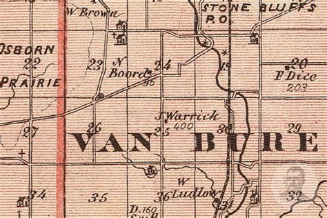 Vintage Fountain County IN Map 1876 Old Indiana Map | Etsy