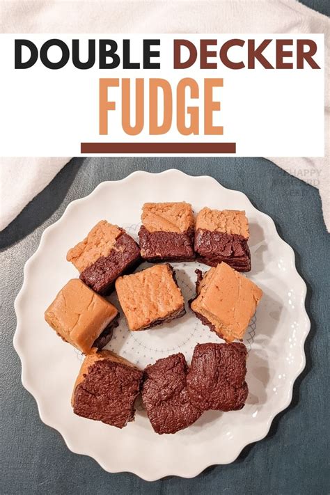 No Bake Condensed Milk Fudge (Double Decker Fudge) - The Happy Mustard Seed