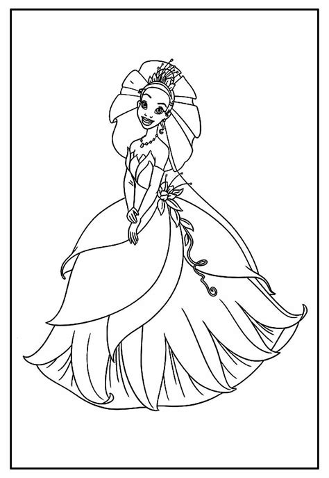 Princesa Tiana Para Colorir - 7