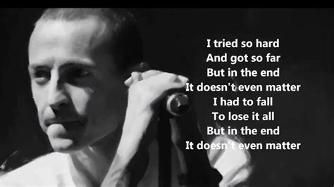 In The End - Linkin Park Lyrics Full Version - YouTube