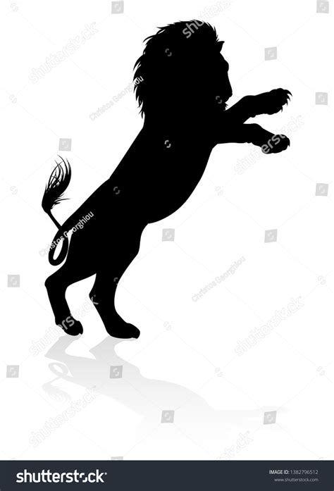 Male Lion Safari Animal Silhouette Stock Vector (Royalty Free) 1382796512 | Shutterstock