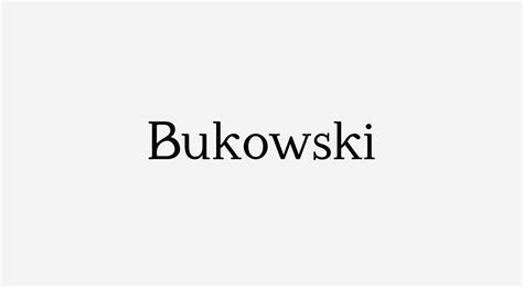 Bukowski Typeface on Behance