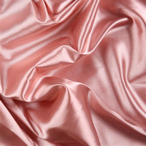 Stretch Satin Lining Salmon Pink - Bloomsbury Square Dressmaking Fabric
