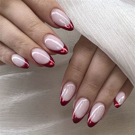 Unha Do Pé Vermelha Com Francesinha Branca - Unhas com francesinha vermelha: ideias e como fazer