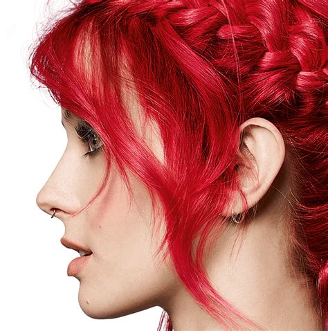 dyed hair red