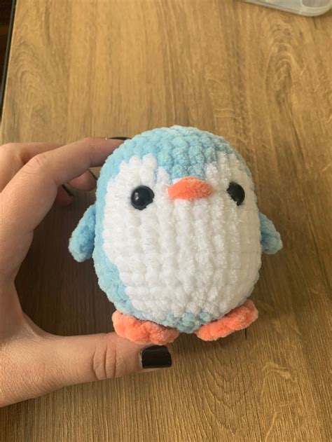 Crochet chubby penguin plush penguin crochet plushie amigurumi penguin