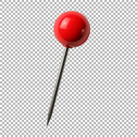 Premium PSD | Red Pin on Transparent Background Ai Generated