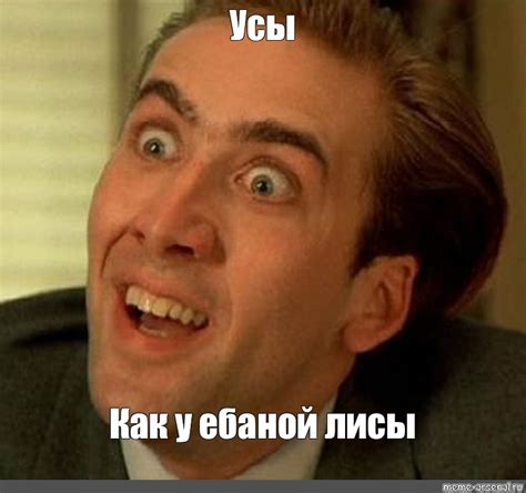 Мем: "Усы Как у ебаной лисы" - Все шаблоны - Meme-arsenal.com