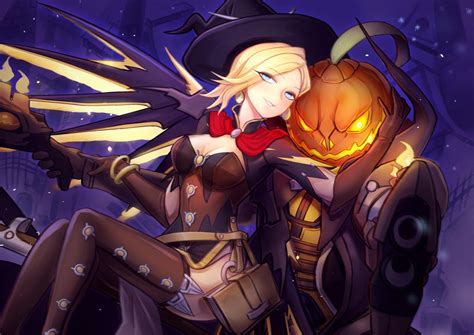 Mercy Witch with Reaper (Overwatch 2016 halloween) by Lochris on DeviantArt