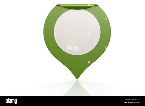 green pointer  isolated white background image   res rendered
