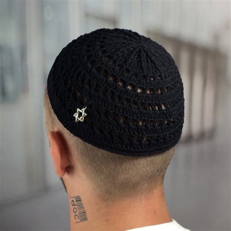 Large White Kippah Star of David Kippot Yarmulke Jewish Magen - Etsy