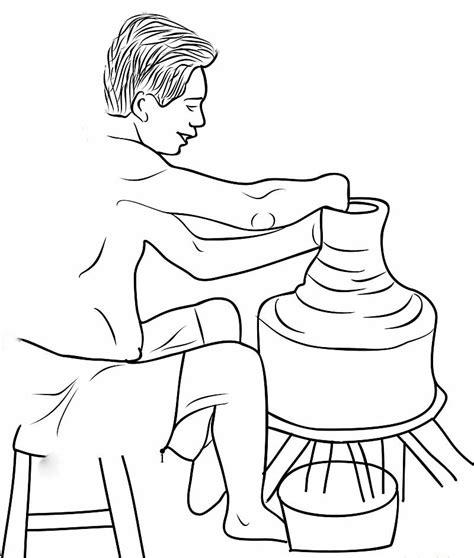 Clay Pot Drawing at PaintingValley.com | Explore collection of Clay Pot ...