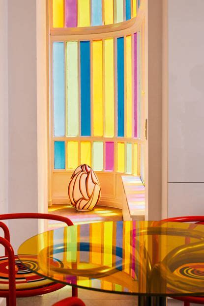 colored glass  homes  designers  brought joy livingetc