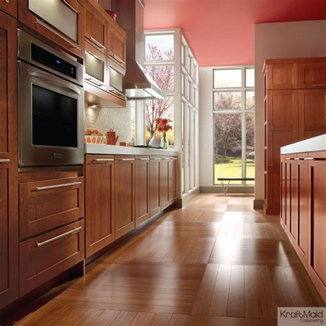stained cherry kitchen cabinets