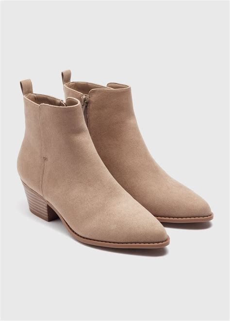 Taupe Western Boots - Matalan