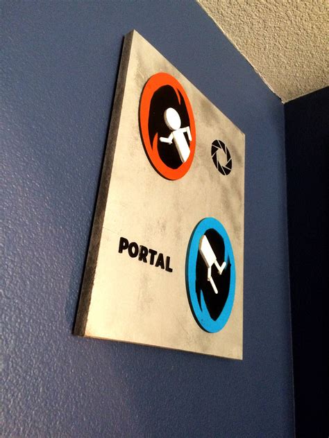 portal poster   wall    wood  paint