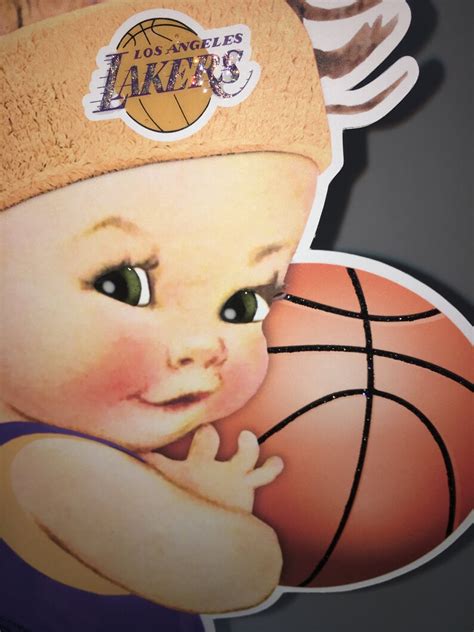 Laker Baby Basketball Centerpiece NBA Baby Centerpiece Baby - Etsy