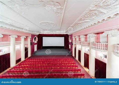 Cinema interior. editorial photo. Image of rodina, interior - 75843111