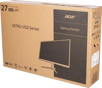27" Монитор Acer Nitro VG270Ubmiipx, 2560x1440, IPS, 75Гц, 2хHDMI, 1хDP ...