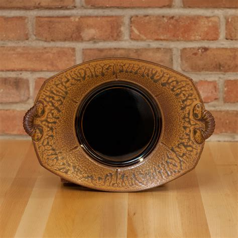 Rectangle Handled Plate in Brown Ash | Black Glaze – Royce Yoder